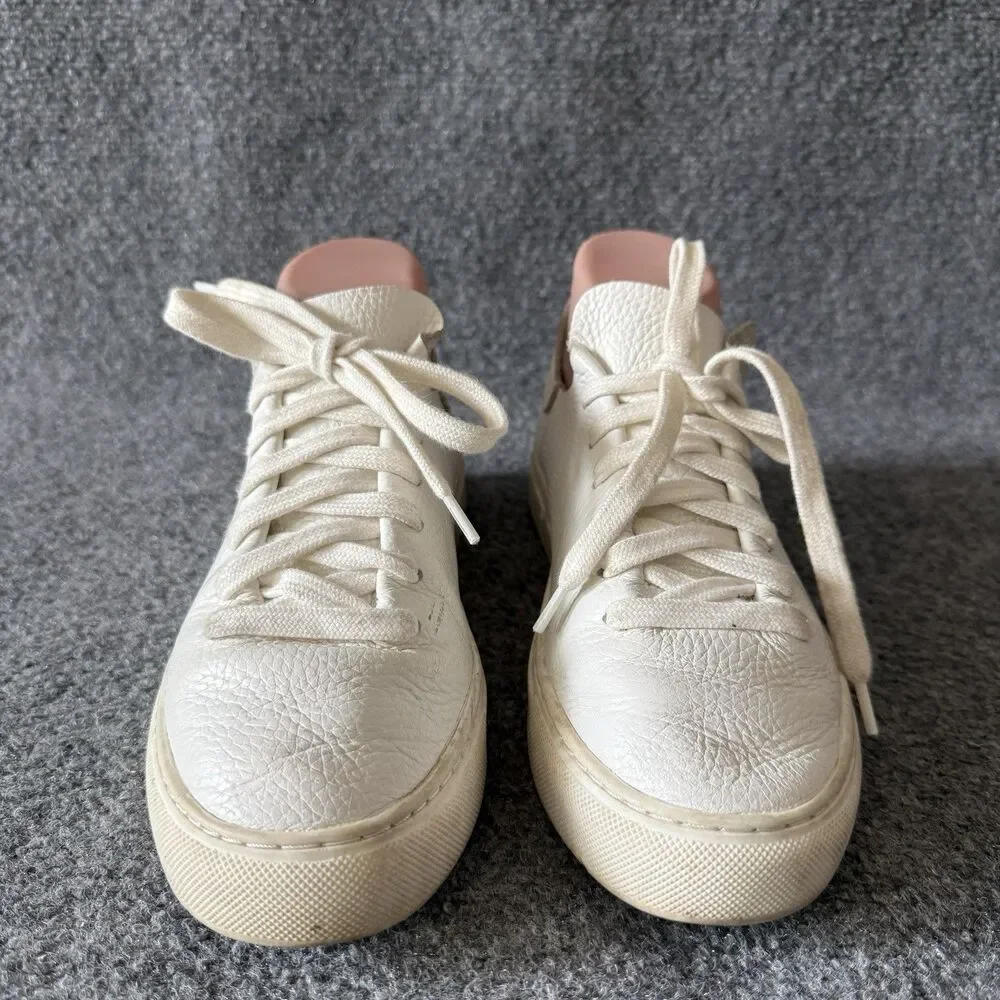Sam Edelman Poppy Pebbled Leather Low Top Sneaker Women Minimalist Athletic